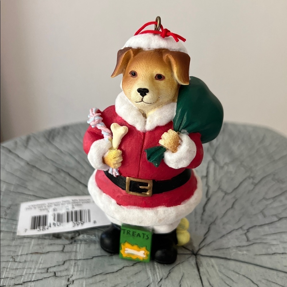 Santa Dog Christmas Ornament